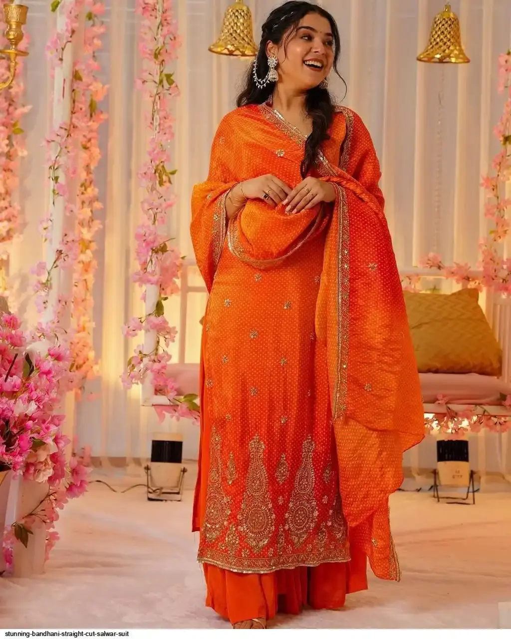 Bandhani Straight Cut Salwar